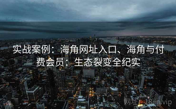 实战案例：海角网址入口、海角与付费会员：生态裂变全纪实  第1张
