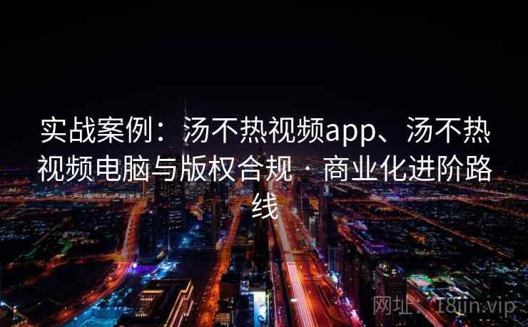 实战案例：汤不热视频app、汤不热视频电脑与版权合规 · 商业化进阶路线  第2张