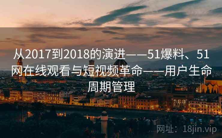 从2017到2018的演进——51爆料、51网在线观看与短视频革命——用户生命周期管理  第2张