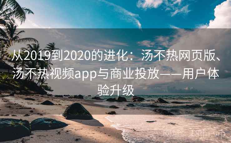 从2019到2020的进化：汤不热网页版、汤不热视频app与商业投放——用户体验升级  第2张