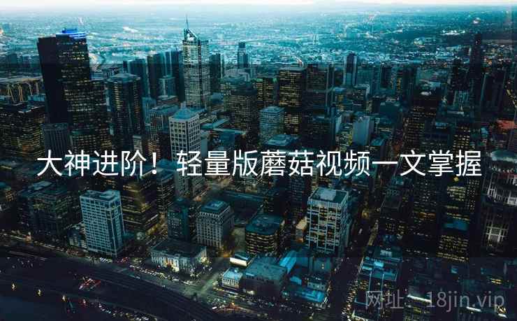 大神进阶！轻量版蘑菇视频一文掌握
