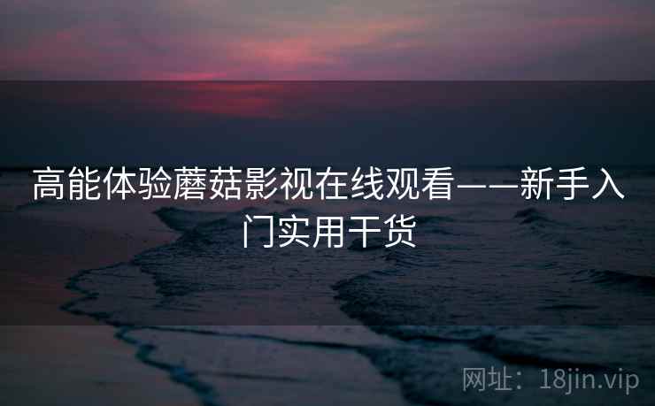 高能体验蘑菇影视在线观看——新手入门实用干货