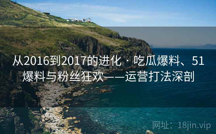 从2016到2017的进化 · 吃瓜爆料、51爆料与粉丝狂欢——运营打法深剖  第2张